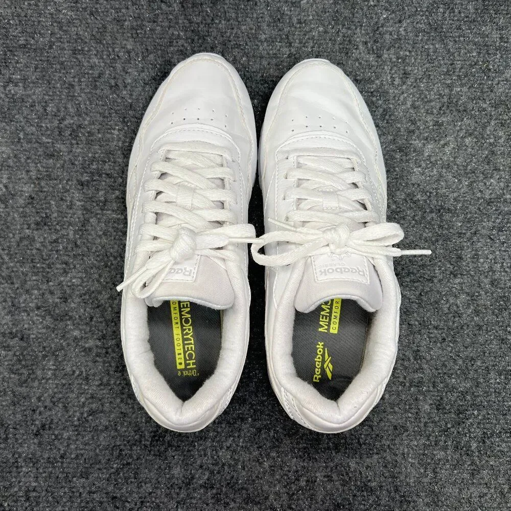 Reebok Classic Harman Run Sneakers Women's 9 White Leather Retro‎ Athletic Shoes